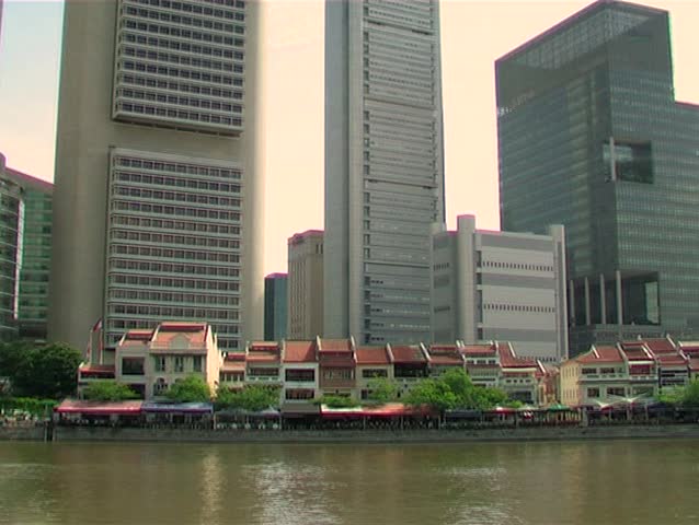 Pan of Singapore's clarke quay