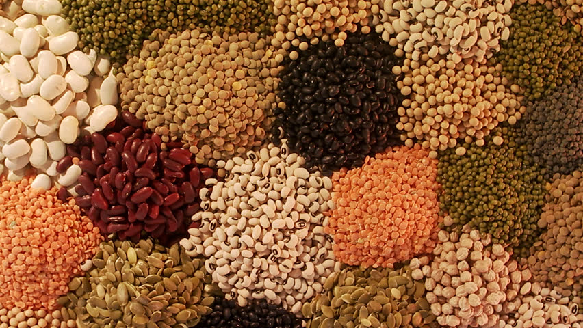 Beans and peas, close-up.