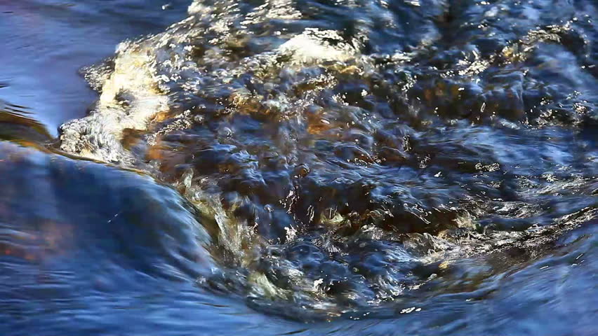 The rapid flow of water