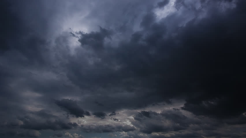 Timelapse of Clouds and Stormy Night with sun rays 1920x1080