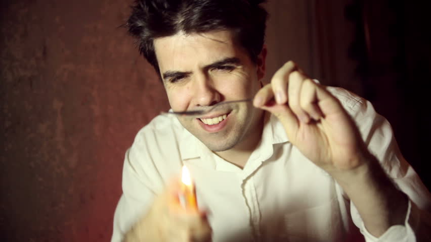 A heroin addict getting his fix.