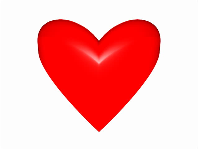 Computer-generated animated loop with embedded alpha channel depicting a stylized beating heart (concept: life)