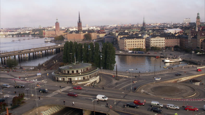 View of Slussen, Stockholm, Sweden.