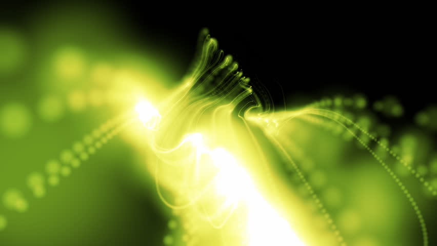 Wavy abstract green linear background loop