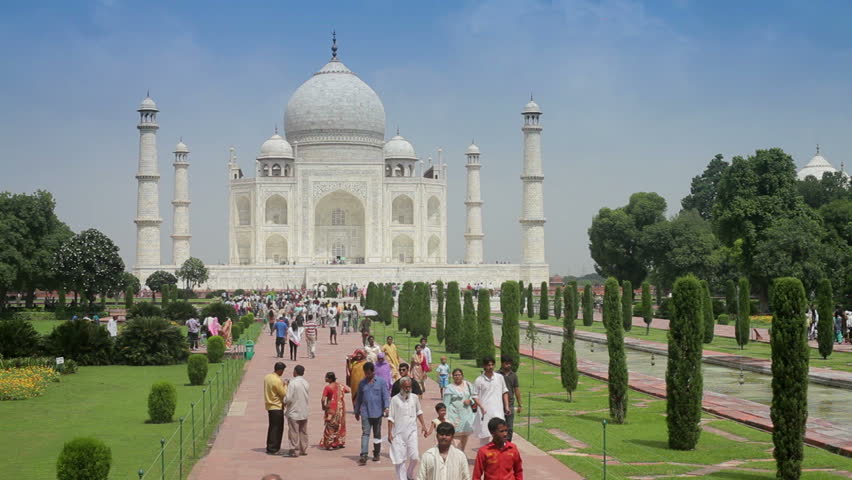 a center view of the Taj Mahal, India
