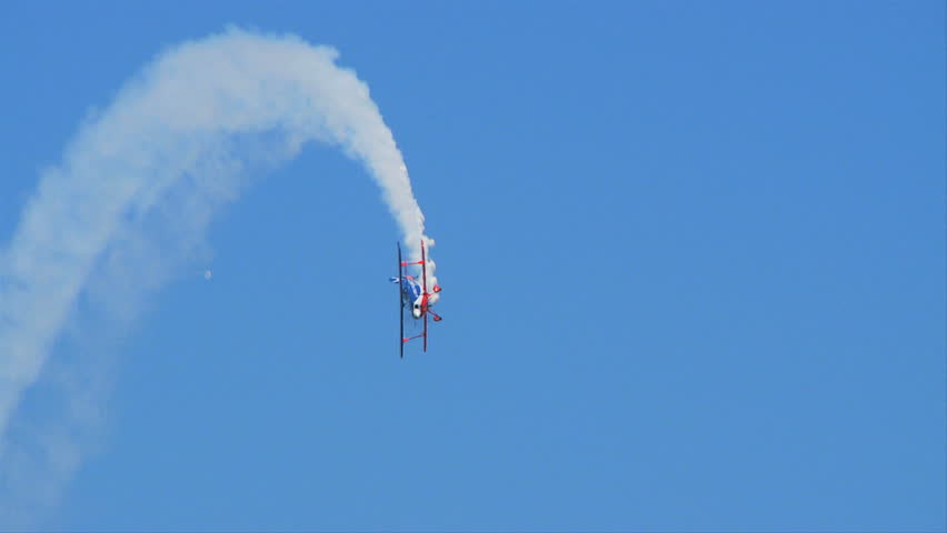 QUONSET, RHODE ISLAND - CIRCA JUNE 2012: Air Force Reserve Biplane stunt plane - 4