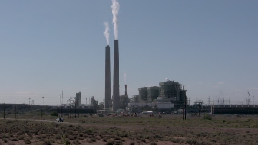 Coal power plant in New Mexico off Interstate 40.
