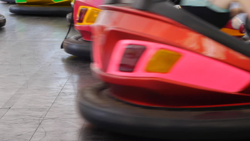 Some bumper cars ramming into each other.