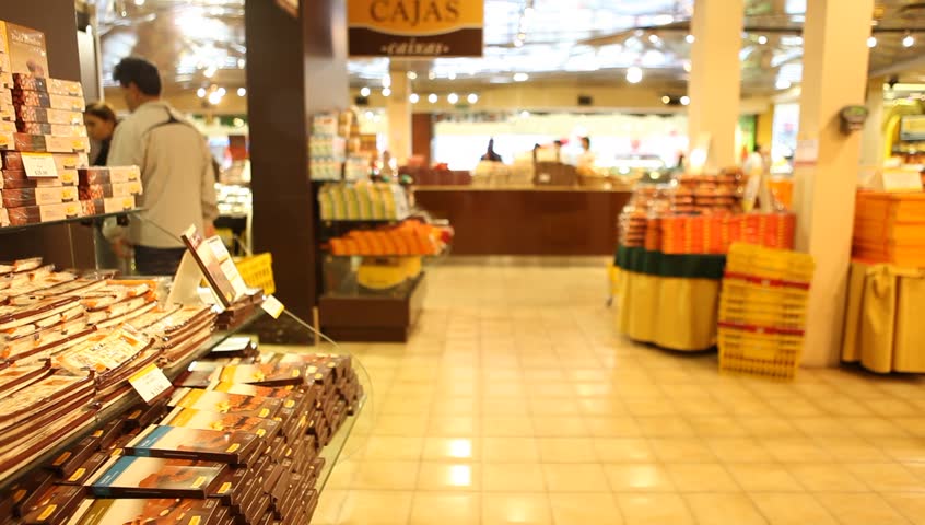 Chocolate-making factory in the "Del Turista" in San Carlos de Bariloche, Argentina