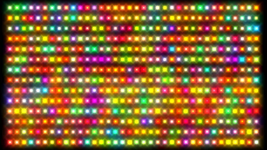 Frame full of glowing colorful lights.