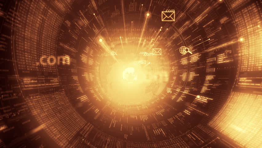 Digital tunnel. Internet. Technology background.