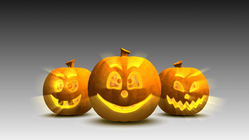 halloween pumpkins having fun, loop