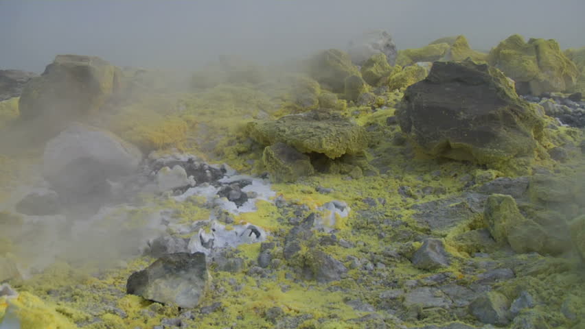 Sulfurous fumaroles, Vulcano, Italy
