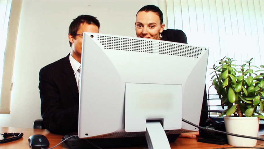 Ambitious young business people in the workplace