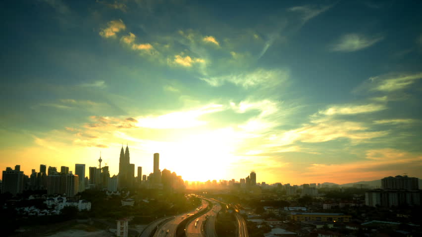 Time lapse of Kuala Lumpur City Malaysia.