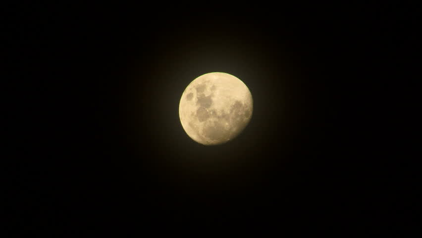 Moon in a pitch black sky, South Africa