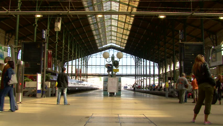 PARIS, FRANCE - August 2006: Platforms of Gare du Nord, on August 2006 in Paris, France