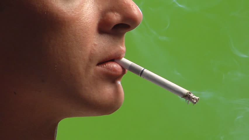 Smoking cigarette
