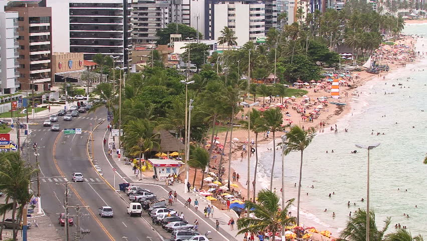 MACEIO, BRAZIL - February 2008: Embankment and beach in Maceio, Alagoas, Brazil