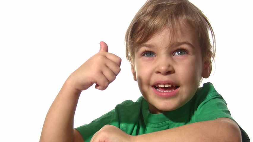 little girl with ok gesture 