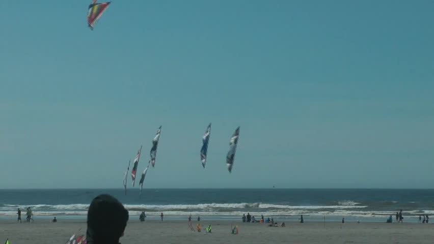 Synchronized kite flying at the Long Beach Kite Festival