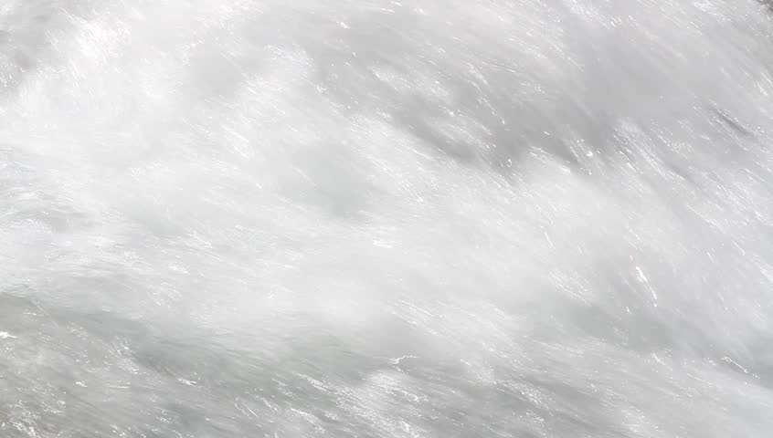 Raging stream of water close up