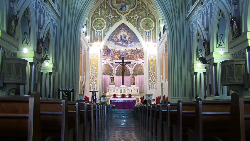 ARACAJU, BRAZIL - MARCH 2008: interior shot of a church