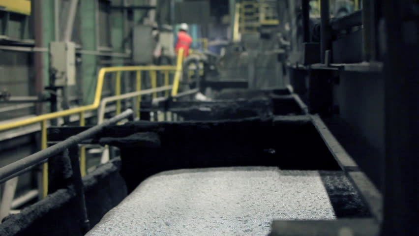Foam produced during Froth flotation process of copper. Plant of process of cooper