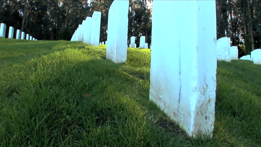 War memorial headstones in San Francisco USA