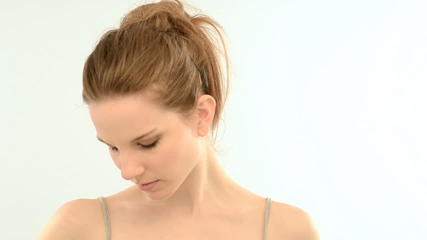 Woman stroking her belly; Full HD Photo JPEG
