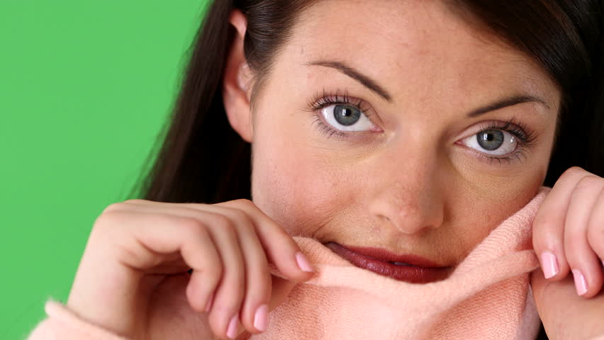 Portrait of young sensual woman's face