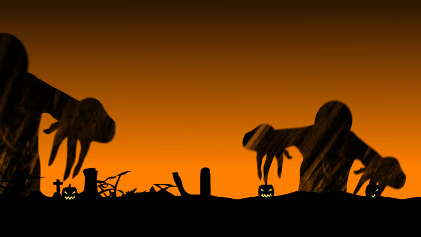 Halloween cemetery animation.