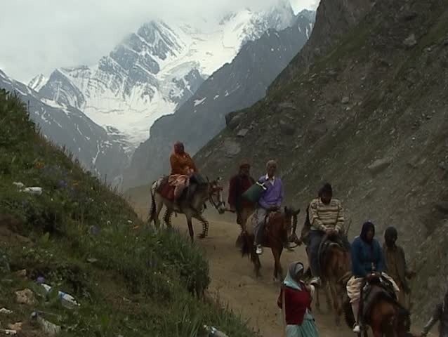 Pilgrimage to the holy Amarnath cave in the Himalayas