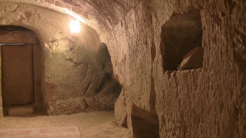 Inside the cave of Rabbi Yehuda Hanassi, Bet Shearim, Israel