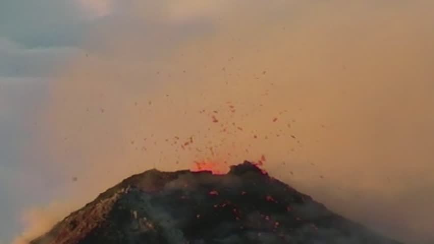 Volcanic eruption volcano Fuego 