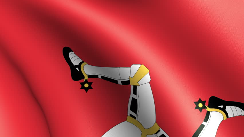 Isle of Man Flag Waving