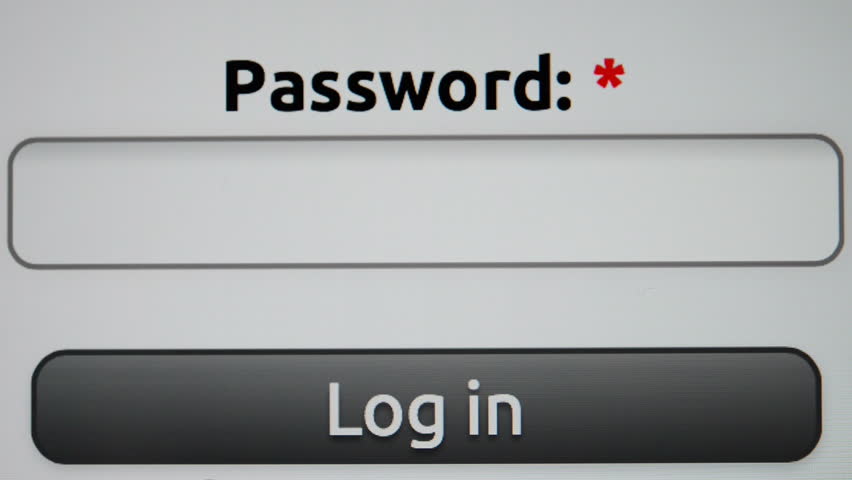 Password input on a Log in page of tablet pc