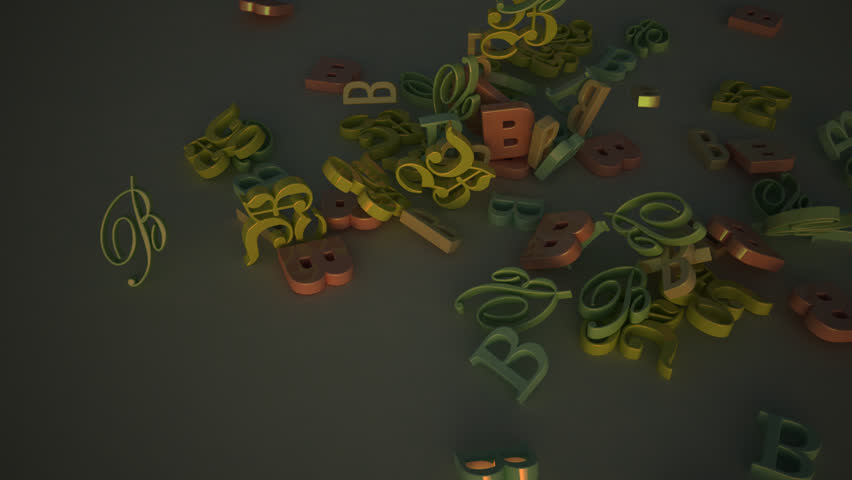 Falling Letters from the Sky - Letter B - Neutral Version