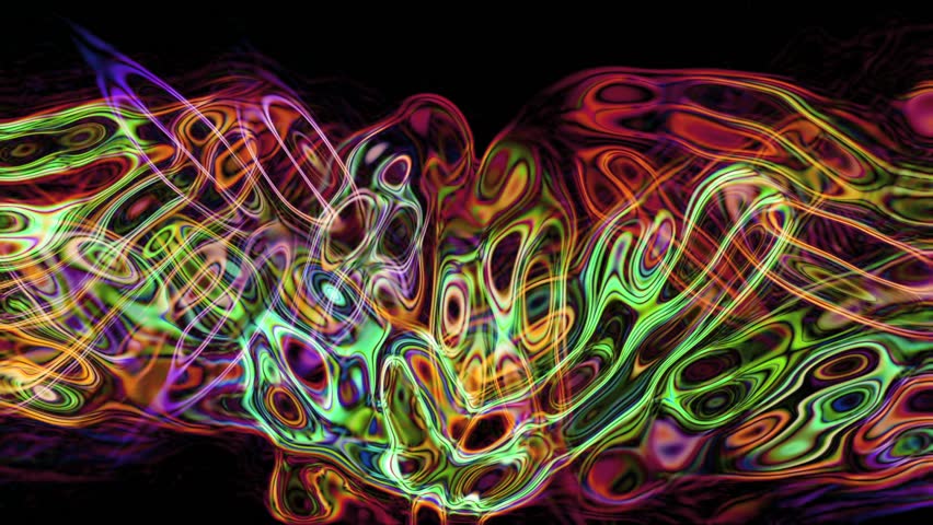 HD - Motion 527: Abstract fluid forms pulse, ripple and flow (Loop).