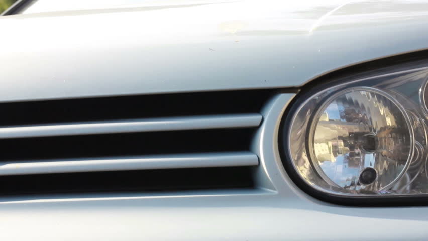 Dynamic view of the luxury car, front view