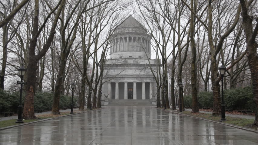 A rainy day at General Grant National Memorial located near Riverside Park.  Also referred to as Grant's Tomb.  