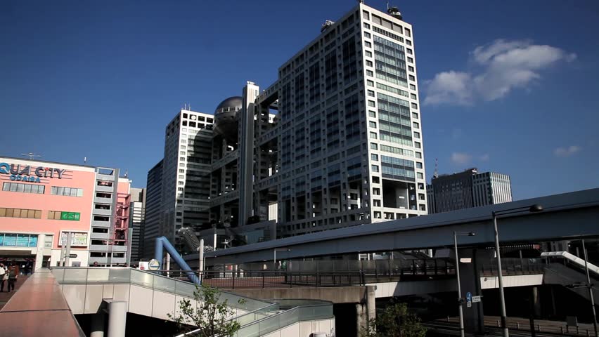 TOKYO, JAPAN â NOVEMBER 10: The Fuji TV headquarters in Odaiba, known for its unique architecture by Kenzo Tange November 10, 2011