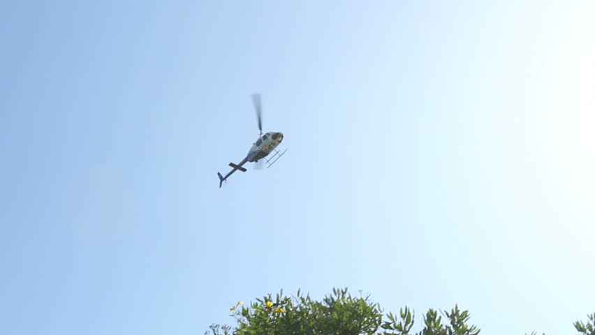 police helicopter fly by