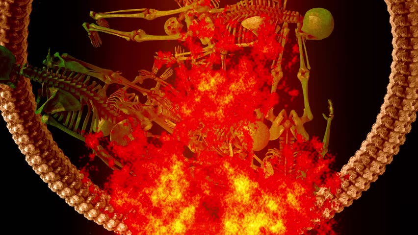 Flying human skelletons