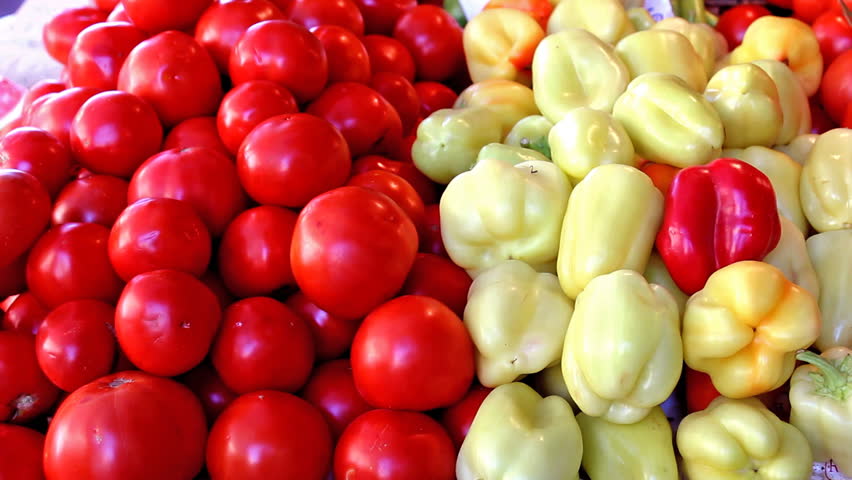 Tomatoes and peppers

Description: Tomatoes and peppers on the greenmarket

