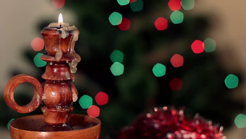 Christmas-tree decorations on star-shaped background