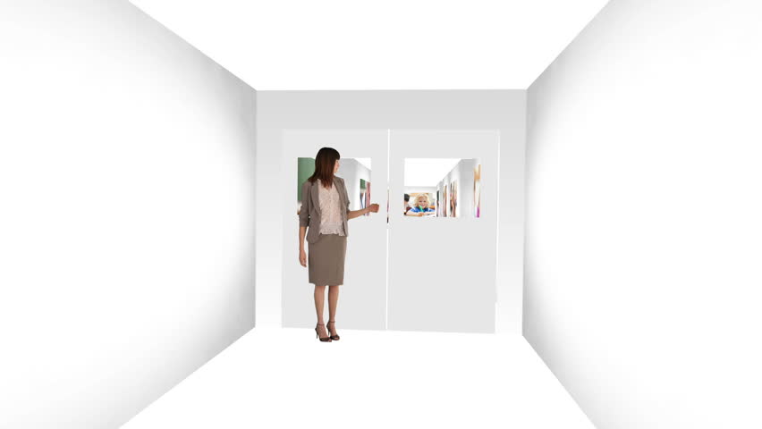 Animation of a teacher presenting her classroom and her pupils