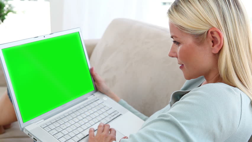 Animation of people using a laptop in a living room