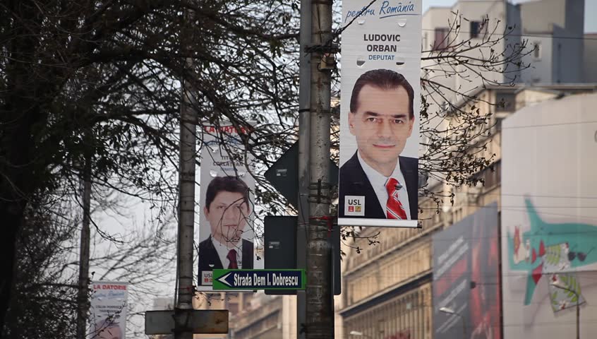 BUCHAREST, ROMANIA â NOVEMBER 9: Electoral campaign has started. Parliamentary elections are to be held on December, 9th, 2012. Competition is going to be tough. November 9, 2012, Bucharest, Romania

