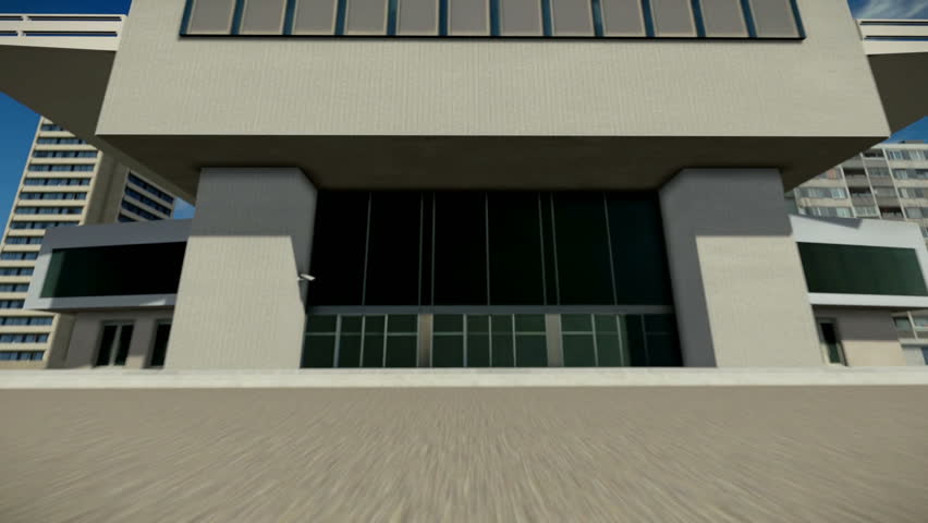 Flying on a building as a super hero